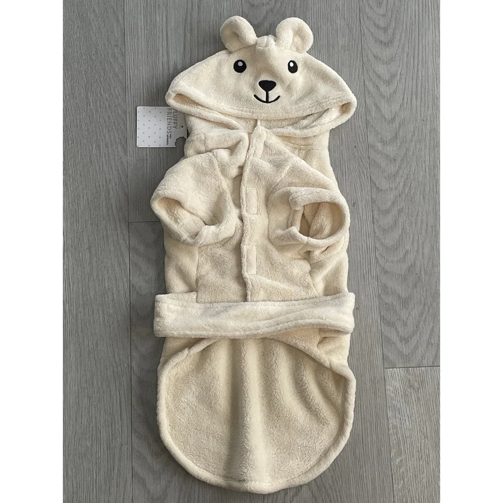 NEW Fluffy Friends - Cute Polar Bear Dog Pet Animal Warm Comfy Costume -‎ Size L